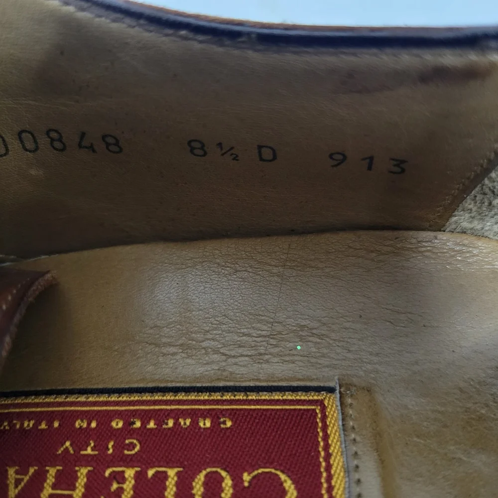 Cole Haan City Genuine Leather Crafted In Italy Oxford Shoes 00848 Size Men 8.5D
